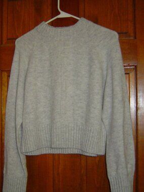 Heather gray sweater.  Size M